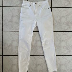 Everlane white high rise jeans